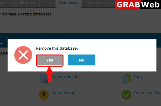 remove database