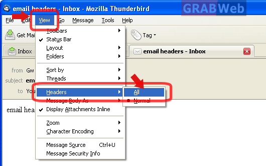 email header