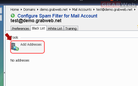 blacklist email address