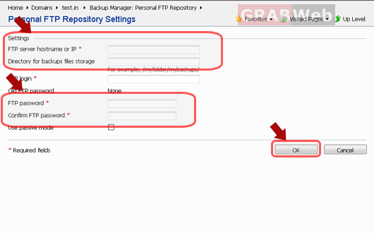 FTP settings