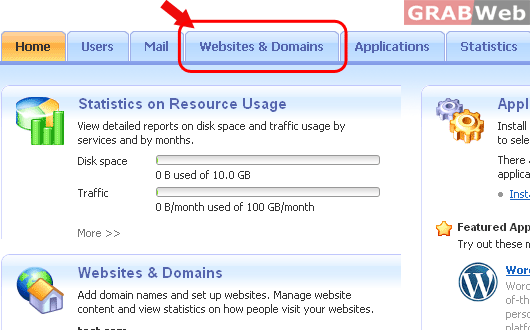 How to upload file through Plesk 10 - GRABWEB [India]